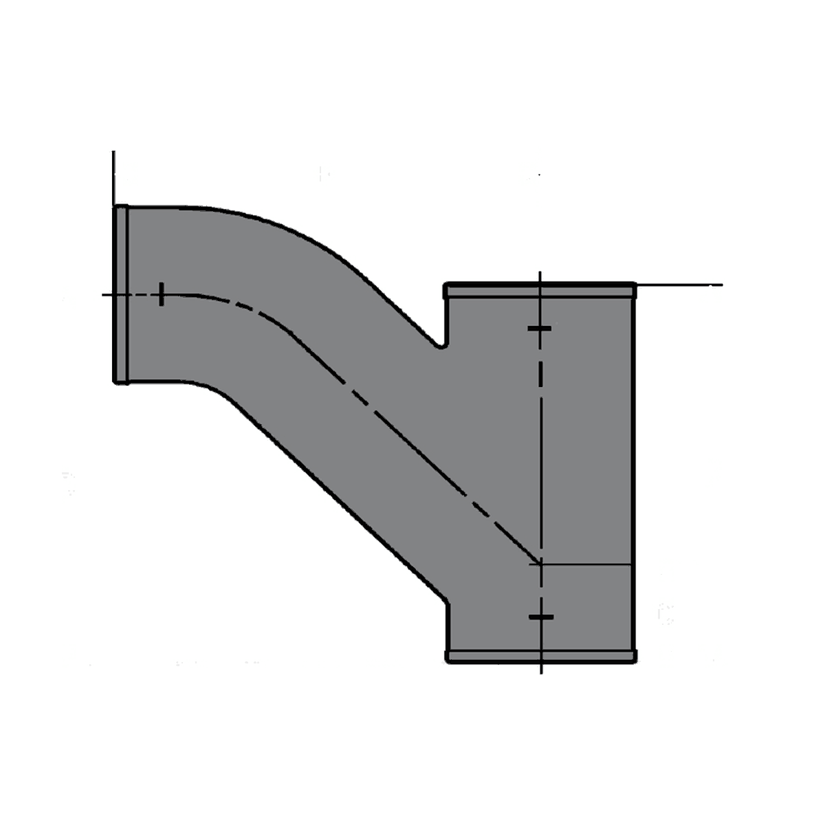 008798 3" x 3" x 2", NH x NH x NH, Gray, Cast Iron, Reducing, Combination