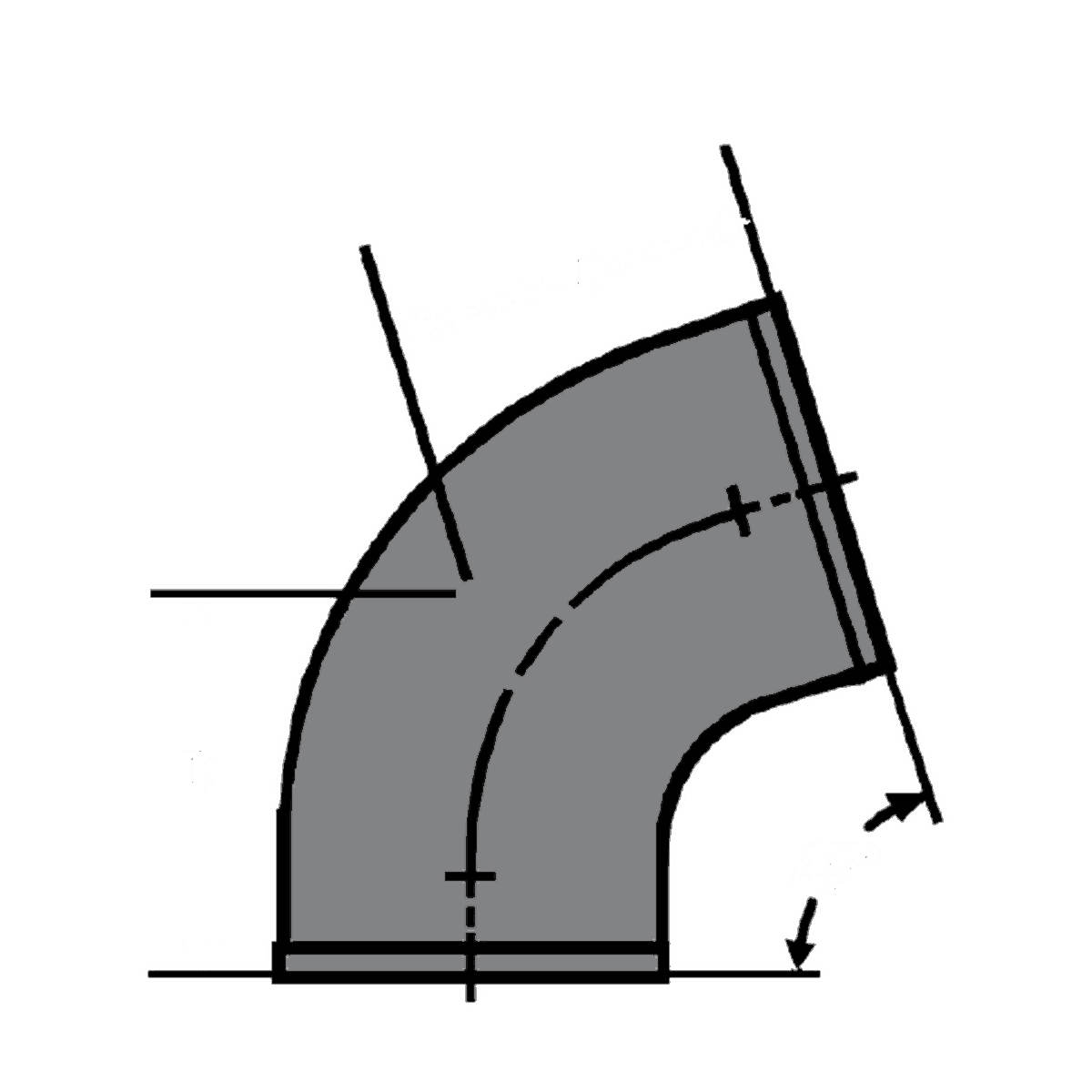 007395 10" x 10", NH x NH, Gray, Cast Iron DWV, Sanitary, Straight, 1/8 Bend