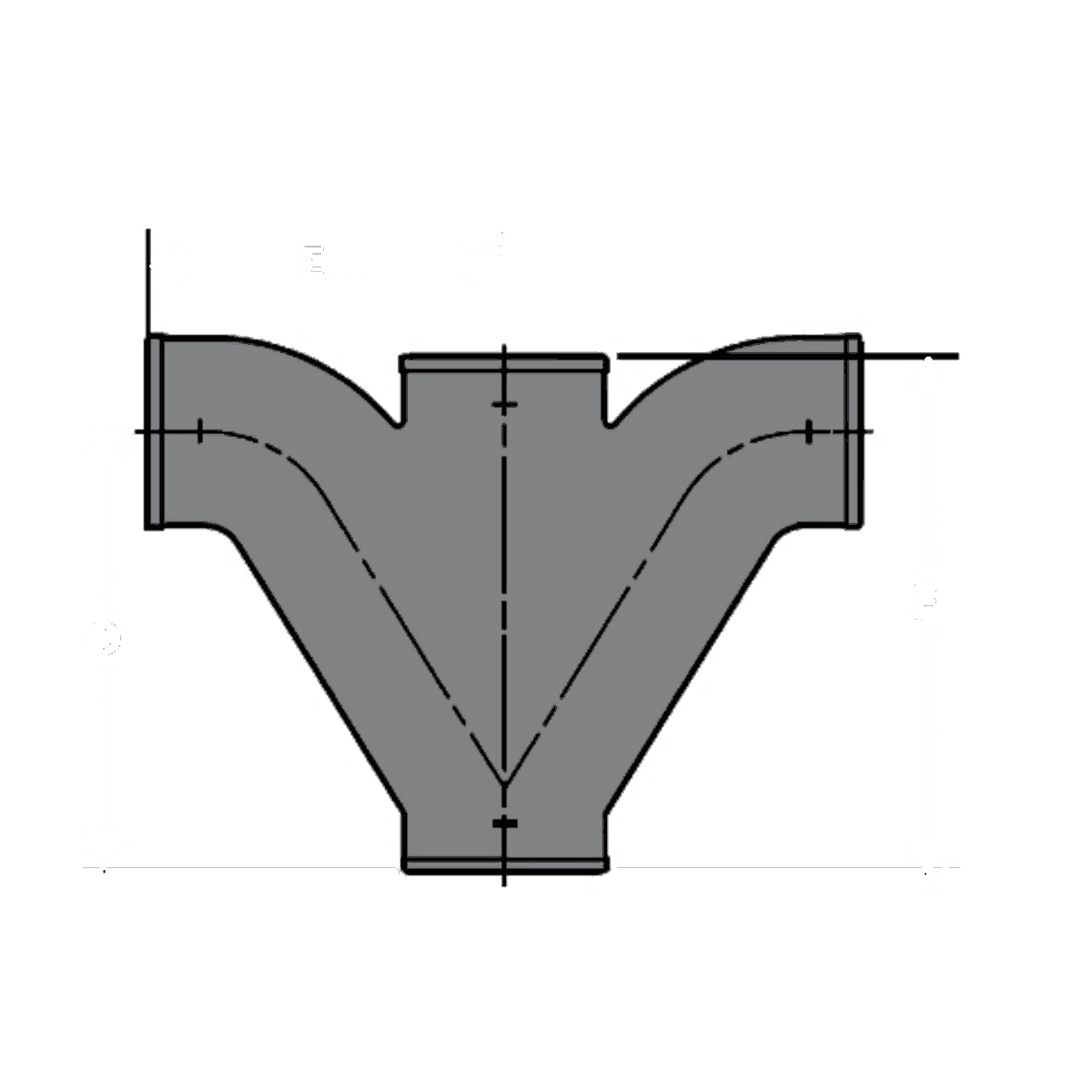 010722 2" NH Cast Iron DWV Figure 5 Double Tee-Wye