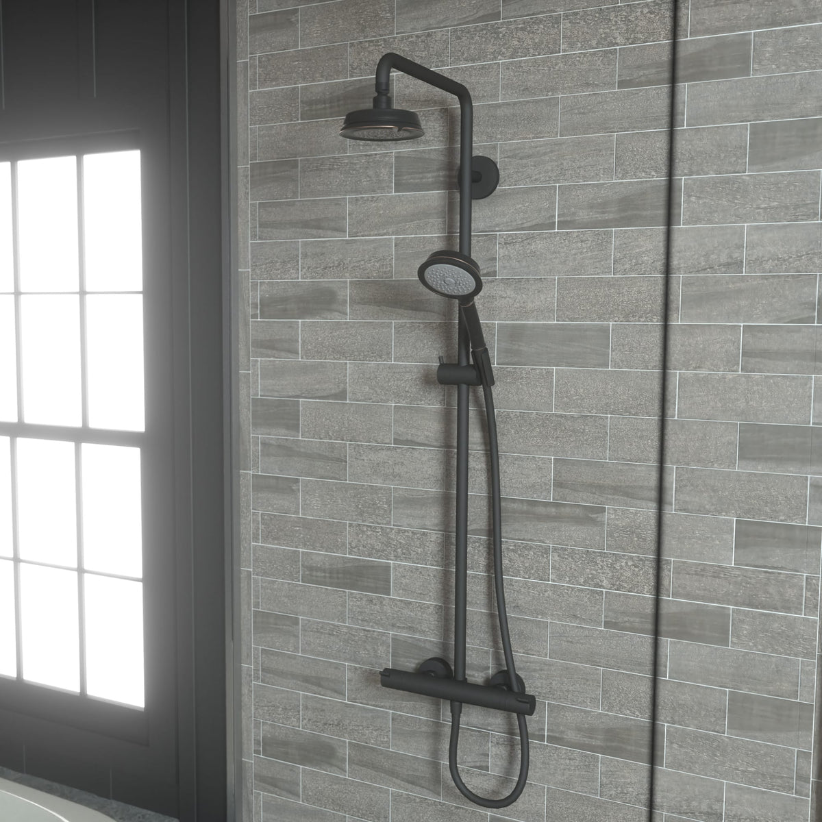 04070920 Croma 100 Classic Showerhead 3-Jet, 2.5 GPM in Rubbed Bronze