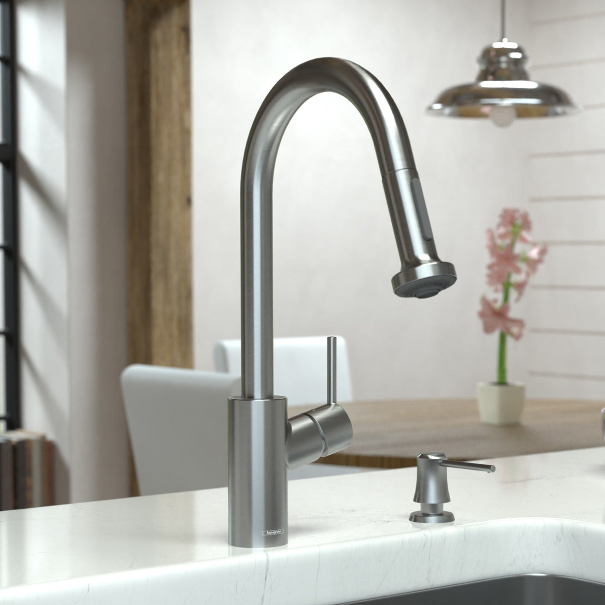 14877801 Talis S² HighArc Kitchen Faucet, 2-Spray Pull-Down, 1.75 GPM in Stainless Steel Optic