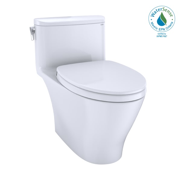 Nexus® One-Piece Elongated 1.28 GPF Universal Height Toilet with CEFIONTECT® and SS124 SoftClose Seat, WASHLET®+ Ready, Cotton White