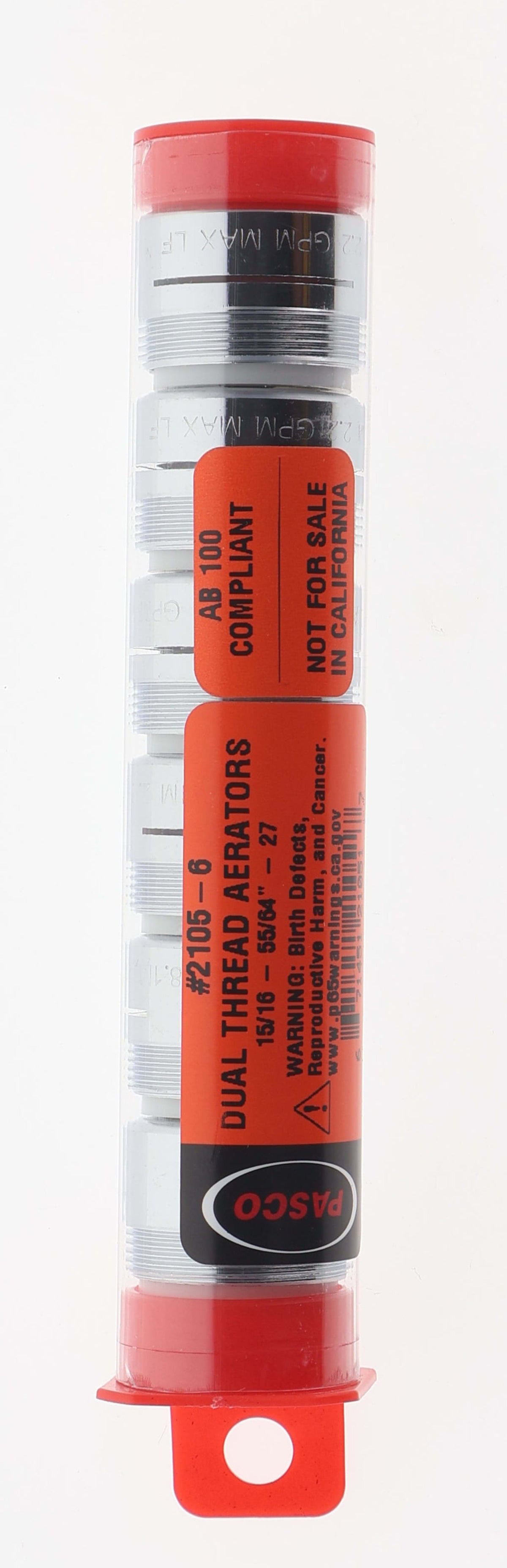 2105-6 Dual Thrd Aerator Polish Chrome-6pk