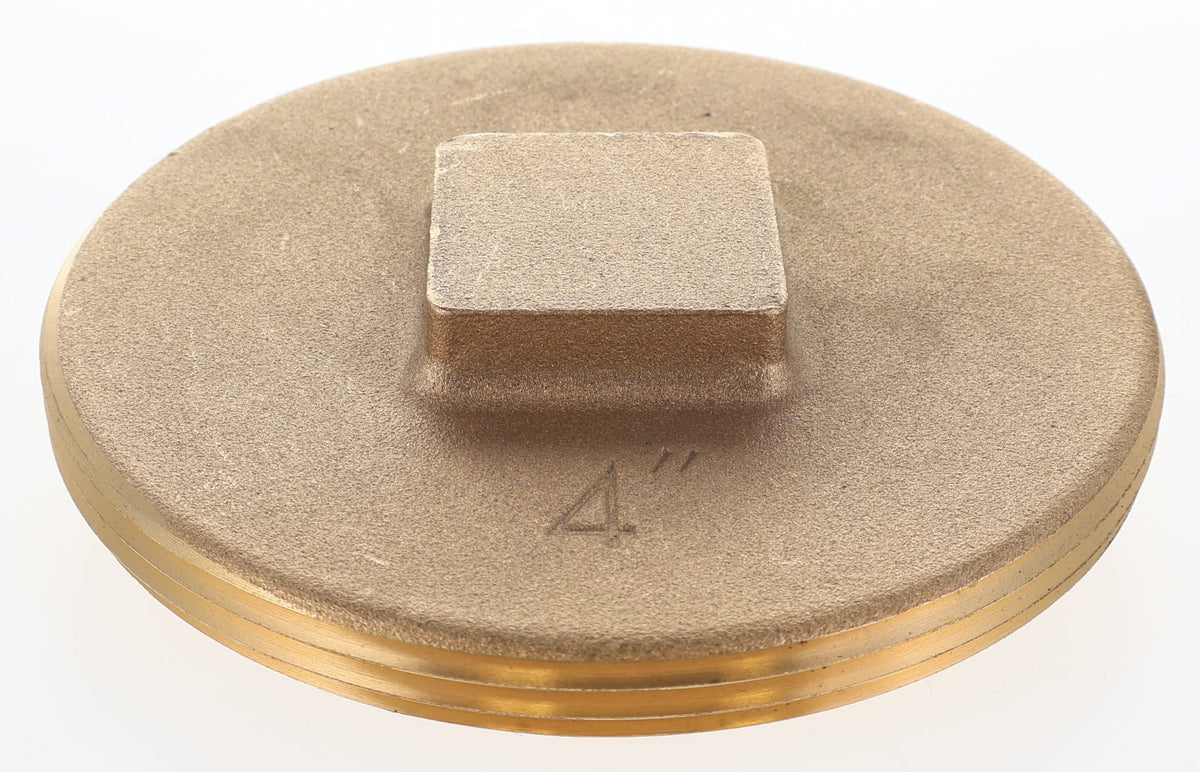 1851 4" SO CD Brass Clean Out Plug - RH