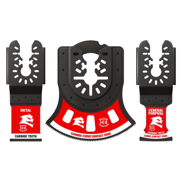 DOU3CS 3 pc Universal Fit Carbide Oscillating Blade Set (3-Piece)