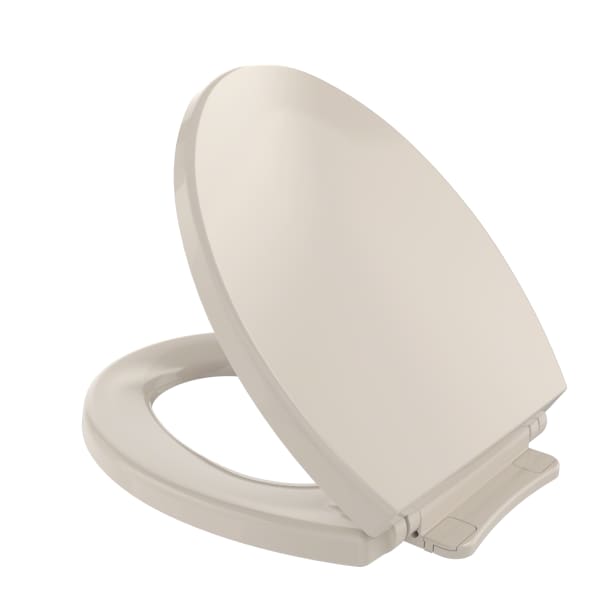 SoftClose® Non Slamming, Slow Close Round Toilet Seat and Lid, Bone - SS113#03