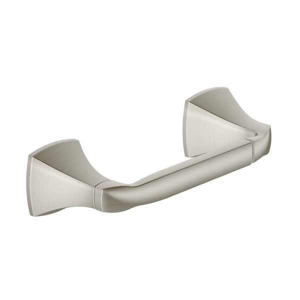 YB5108BN Voss Pivoting Double Post Toilet Paper Holder in Brushed Nickel