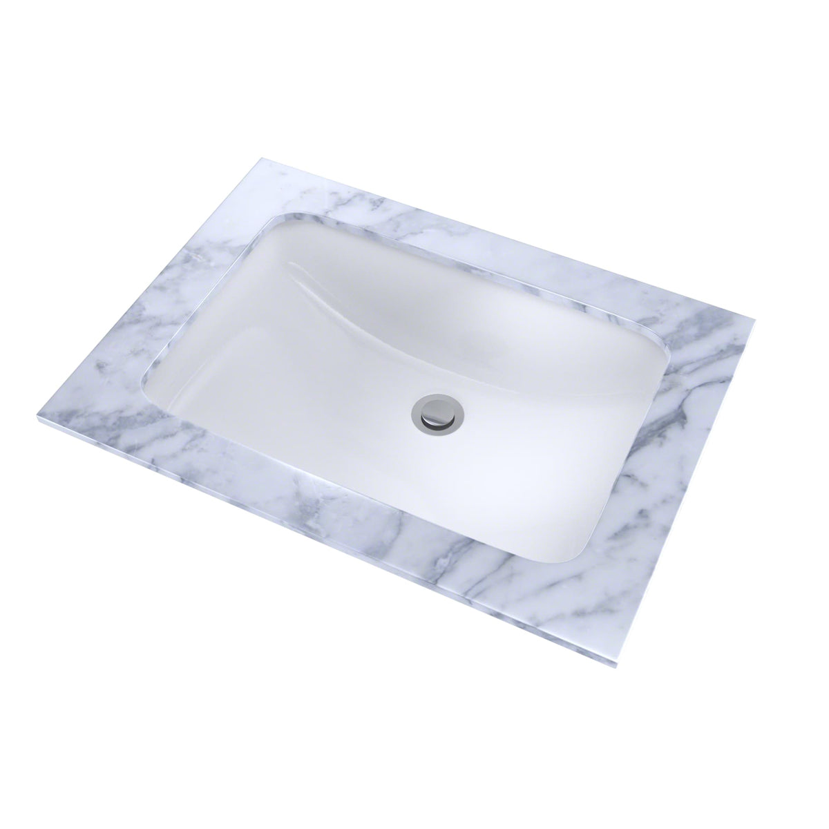 19" x 12-3/8" Rectangular Undermount Bathroom Sink with CEFIONTECT, Cotton White - LT542G#01
