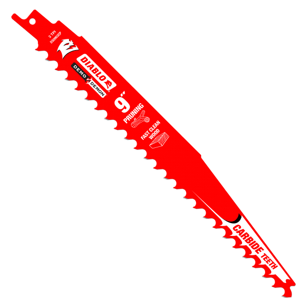 DS0903CP 9" 3TPI Demo Demon™ Carbide Teeth Reciprocating Saw Blade for Pruning and Clean Wood